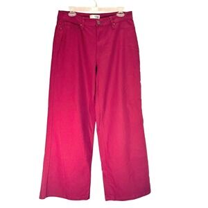 Wide Leg Chino Pant Burgundy Womens Size XL Skater